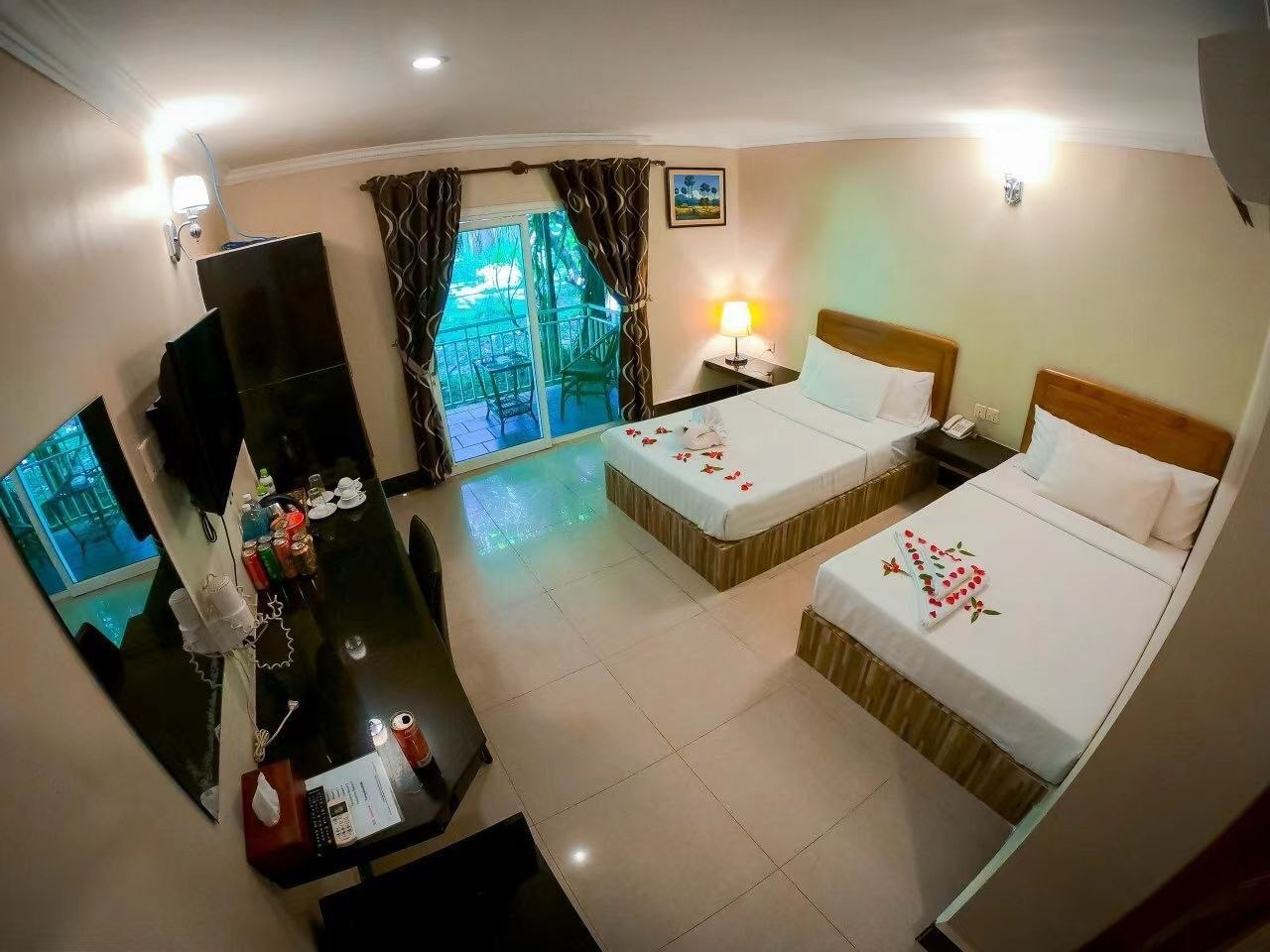 Guest room with two beds